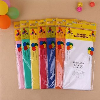 Mantel de plástico de color puro para decoración del hogar cubierta de mesa desechable para fiesta de cumpleaños y boda 137x183cm 1 Uds 