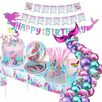 La Sirenita Globo de cola de sirena globos de fiesta de cumpleaños 
