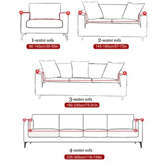 estampado sofá cubre sofá de la Sala protector anti-polvo elástico cubiertas para esquina cubierta de polvo #color 19 