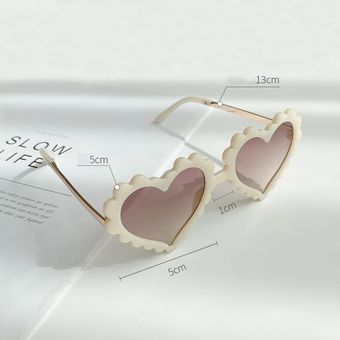 lentes de sol polarizadas con forma de corazón 2021 UV400 girasol Gafas de sol polarizadas redondas para niños y niñas orejas de conejo fruta 