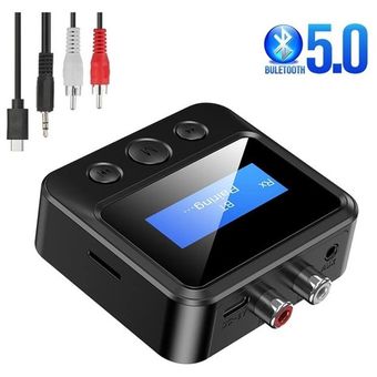 Transmisor Receptor Audio Bluetooth 5.0 Rca Microsd Pantalla LCD