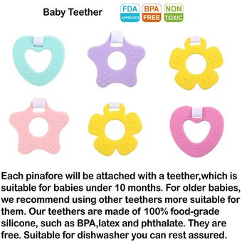 Baberos de Bandana con juguetes de dentición para bebé,100 