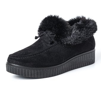 Botas para Mujer Botines de Invierno Forradas con Pelo Botas de Nieve Antideslizante Zapatos Outdoor Ligero 36-43