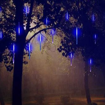 8 PCS 50cm LED Lluvia de meteoros de luz Garland luces Luz de Navidad versión de la UE 