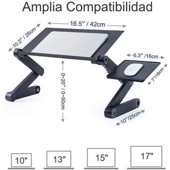 Mesa Plegable Portátil Laptop Ajustable Tablet Oficina T8