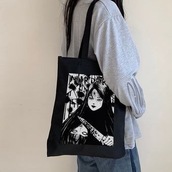 Bolso de lona de anime japonés para mujer,con dibujos 30-50 cm Medio 