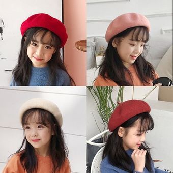 Boinas de lana para niños primavera Otoño Invierno sombreros chicos 