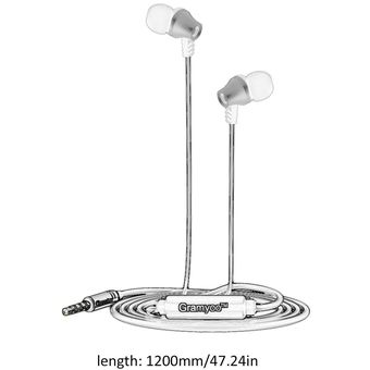 Universal X9 3.5mm Aislado de ruido de auriculares de bajos de 3.5 mm 1.2m en auricular de la oreja 