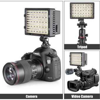 Sony NEEWER Nikon Pentax Samsung y Olympus Panasonic Juego de 2 Luces LED CN-160 de 160 ledes Regulables para cámaras Digitales Canon 