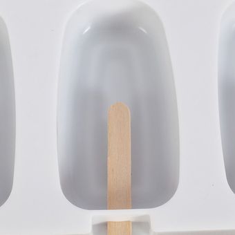 8 Cavidad Oval Helado Molde Molde Popsicle Fruit Moldes de Silicona DIY Casera 