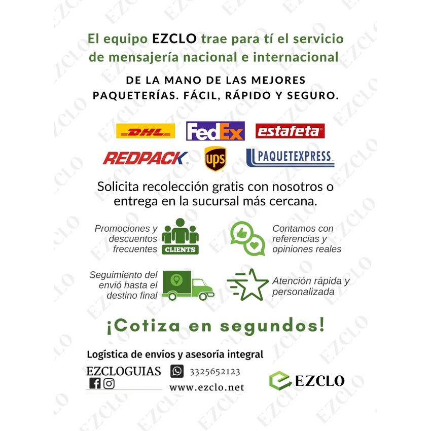 Servicio de envios  todas las paqueterías EZCLO cotiza las 24 horas