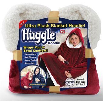 Huggle capucha Ultra manta de felpa con capucha franela de lana Hombres Mujeres Las capas calientes 