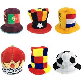 #White Halloween fiesta cosplay sombrero de payaso de lujo niños adultos fútbol fan cerveza cumpleaños y Carnaval sombreros sombrero de la bandera nacional gorra 