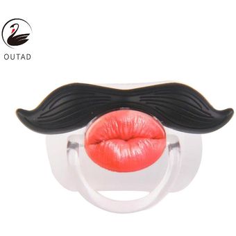 Baby silicone pacificador divertido pacificador de conejo dientes chupete barba chupete 