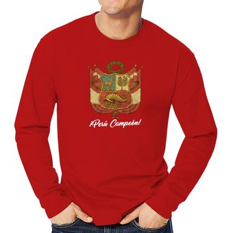 polo rojo manga larga