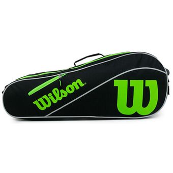 Bolso Raquetero Tenis Wilson Advantage III 3 PK Negro-Verde