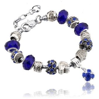 Attractto Crystal Silver Heatcrown Pulsera De Dama Pulsera A 