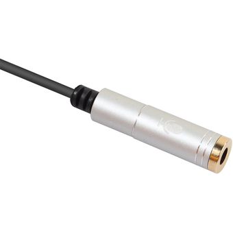 Cable de extensión del micrófono del micrófono del teléfono móvil de 3,5 mm de aluminio chapado en oro 