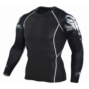 ajustado jersey de secado rápido Camiseta deportiva de manga larga para hombre para deportes al aire libre 