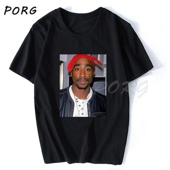 2pac Tupac Shakur calle Casual ropa de hombre de moda Hiphop estrella de Rap Camiseta de algodón de manga corta Camiseta Top T camisa BK 5 