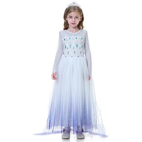 Frozen Elsa 2 nuevo vestido de princesa Vestido de niña