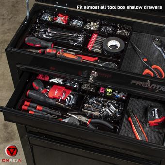 Gabinete de carro de herramientas para mecánico de 30 pulgadas  y 5 cajones, color negro : Productos de Oficina