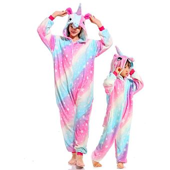 mono de franela con dibujos de unicornios y animales-Close Eyed TianMa Pijama de invierno para y niñas 