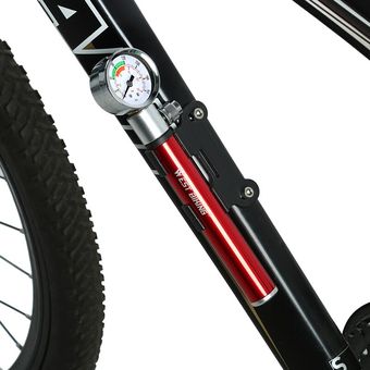 WEST ciclismo negro portátil bicicleta bomba de aire Mini medidor de presión Presta Schrader bomba 