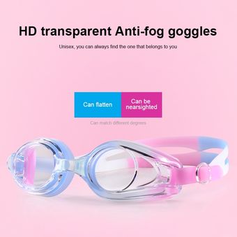 Gafas de natación impermeables y antivaho HD para mujer 
