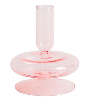 2X Portavelas De Vidrio Soporte De Flores Secas Decoración Navideña 