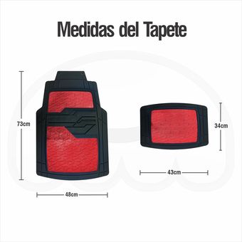 Set de Tapetes Auto Drive Rojo Metálico 4 pzas