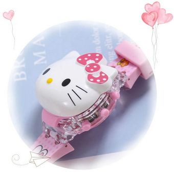 Reloj Niñas Digital Luces Sonido Tapa Hello Kitty Pimushop