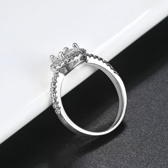 Zirconia Cúbica Matrimoniocompromiso Rosa Oro Cristal De 