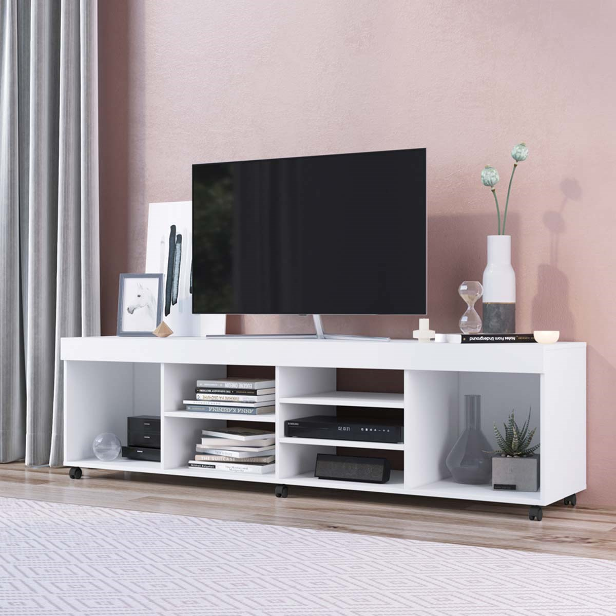 Mueble Modular de TV con 7 Repisas 51x180x40 cm 15808-2435 r-08 KingsHouse