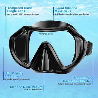 Gafas de natación para niños con máscara de nariz, juego de 2 unidades