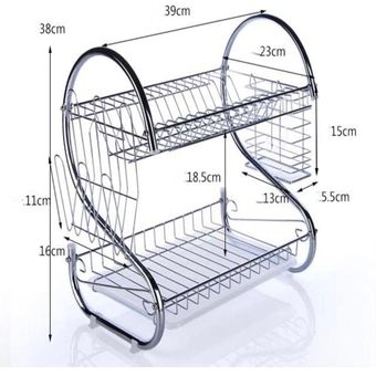 Escurridor Trastes Moderno Acero Inoxidable 38cm -- Bellair