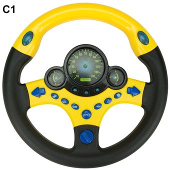 Volante de coche eléctrico para niños simulación de conducción regalo juguete educativo interactivo con copiloto de sonido ligero 