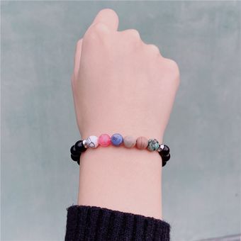 Pulsera De 7 Chakras Pulsera De Cuentas De Ágata Negra De De 