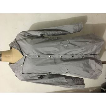 Una larga de tipo informal chubasquero impermeable chaqueta con capucha Ligera lluvia 