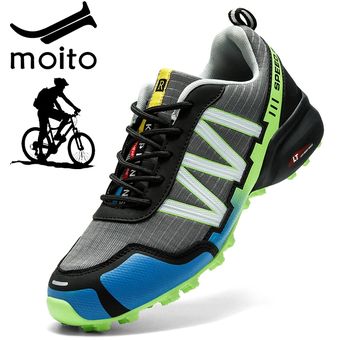 MTB-zapatos de ciclismo para hombre,zapatillas de moto de tela Oxford impermeables para ciclismo al aire libre,senderismo,Invierno #8-8 black 
