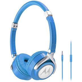 Audífono Motorola Pulse 2 De Diadema Cable Y Micrófono - Color Azul