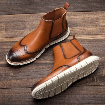 Tamaño 8-12 hombres botas WOTTEN marca cómoda 2021 de moda de otoño de los hombres calzado botas Chelsea # AL513 