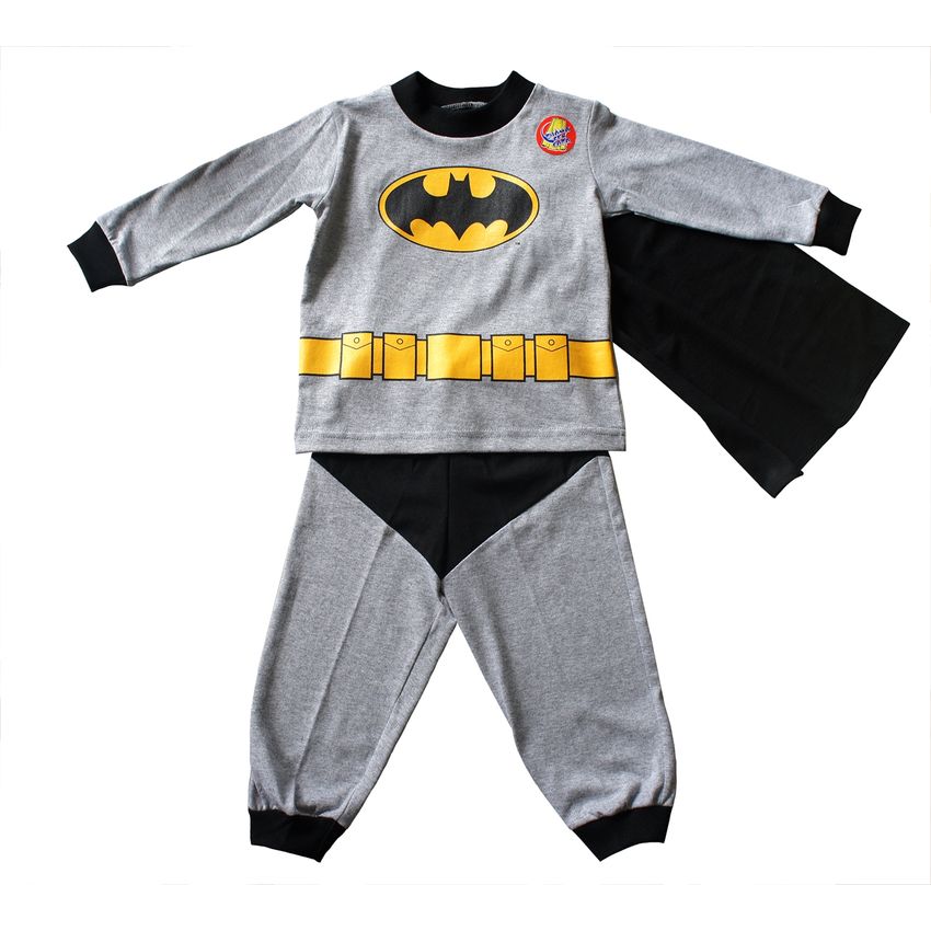 Pijamas y batas Pijama Blanco y Negro de Batman DC Comics para niños Niño  