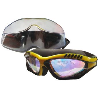 Negro Lentes de Natacion para Comodo y Ajustable GENERICO