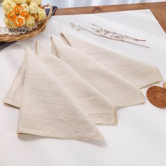 Estilo japonés vida Simple servilleta de lino doble capa mantel 30*40cm 4 unids lote M30762 