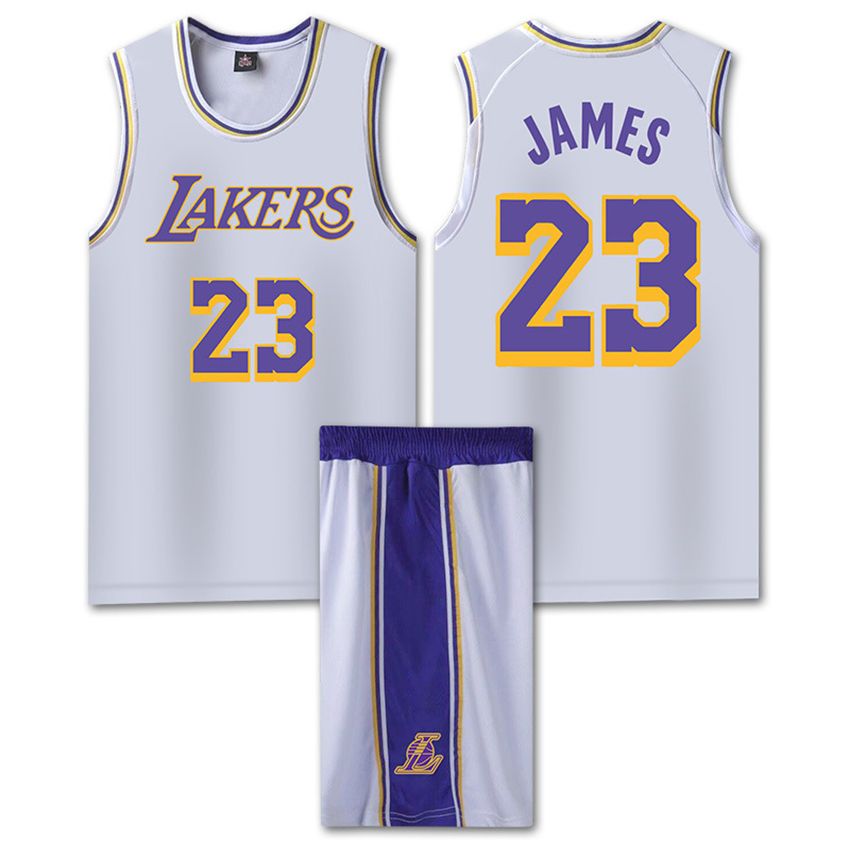 YQA # 23 Lakers James Ropa De Baloncesto Chaleco Deportivo,Pantalón Corto Conjunto De Dos Piezas Ropa Deportiva para Niños Adultos Ropa Informal 