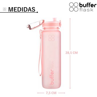 Botella Agua 1L Botilito Buffer Deporte Ciclismo Gimnasio BUFFER