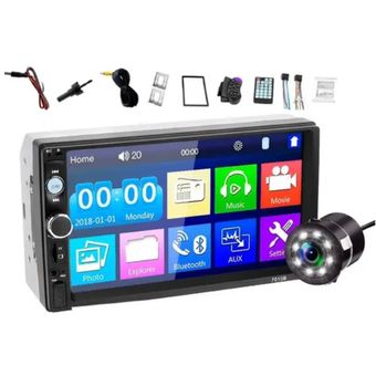 Sistema estéreo Bluetooth de un solo DIN para coche, 7 pulgadas Sistema de  radio universal para coche, radio de coche del mercado de accesorios, 1