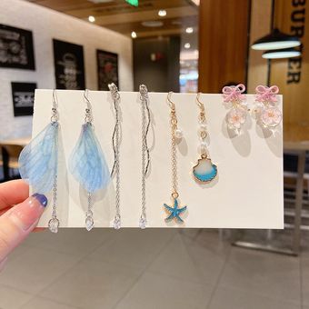 Crystal Pearl Geometry Pendientes Conjunto Adolescentes De S 