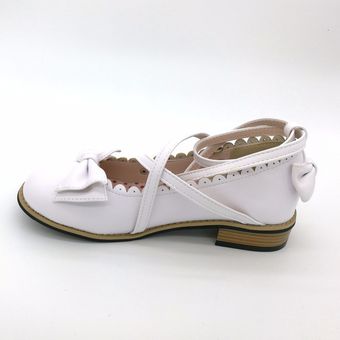 Lolita zapatos de las mujeres planos de las mujeres ronda baja con c 